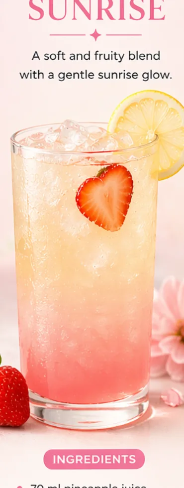 Elegant mocktail served at Nails Theory Beauty