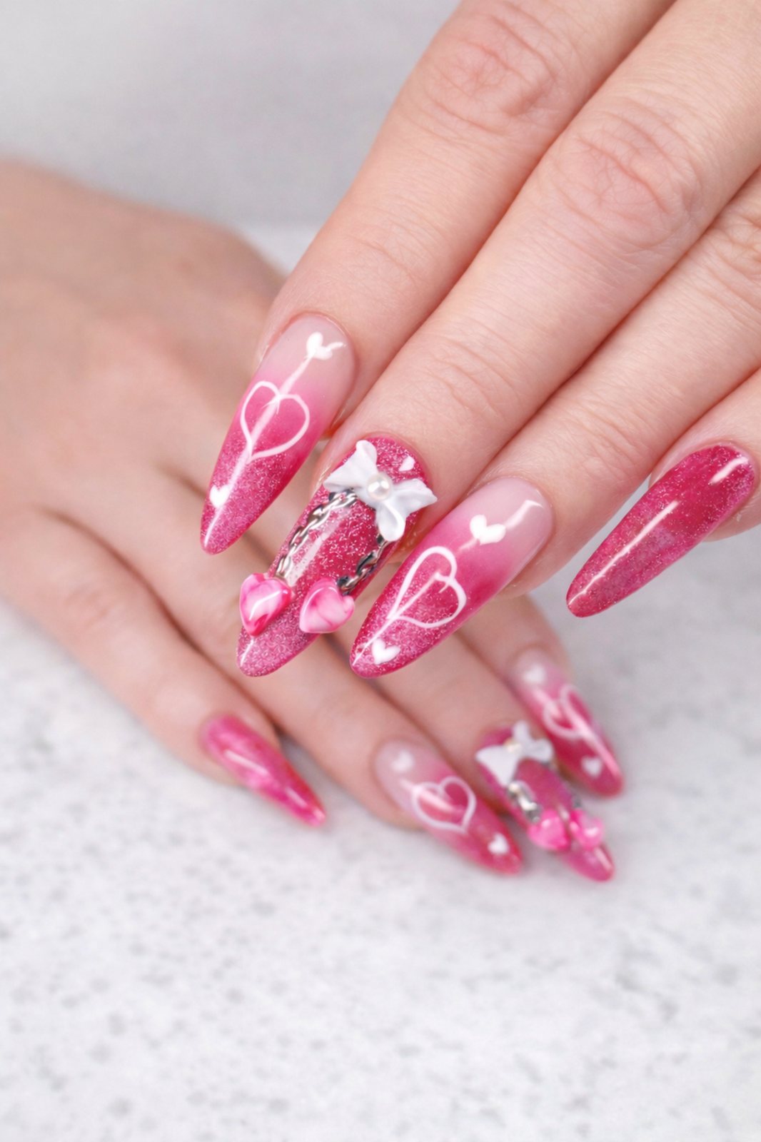 Heart Ribbon at Nails Theory Beauty