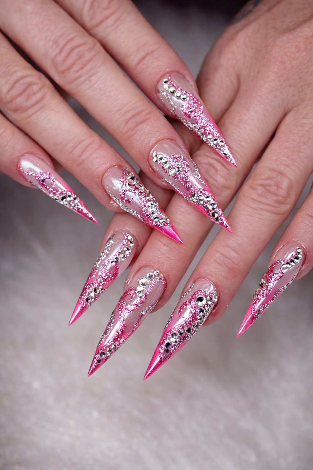 Pink Silver Glam at Nails Theory Beauty