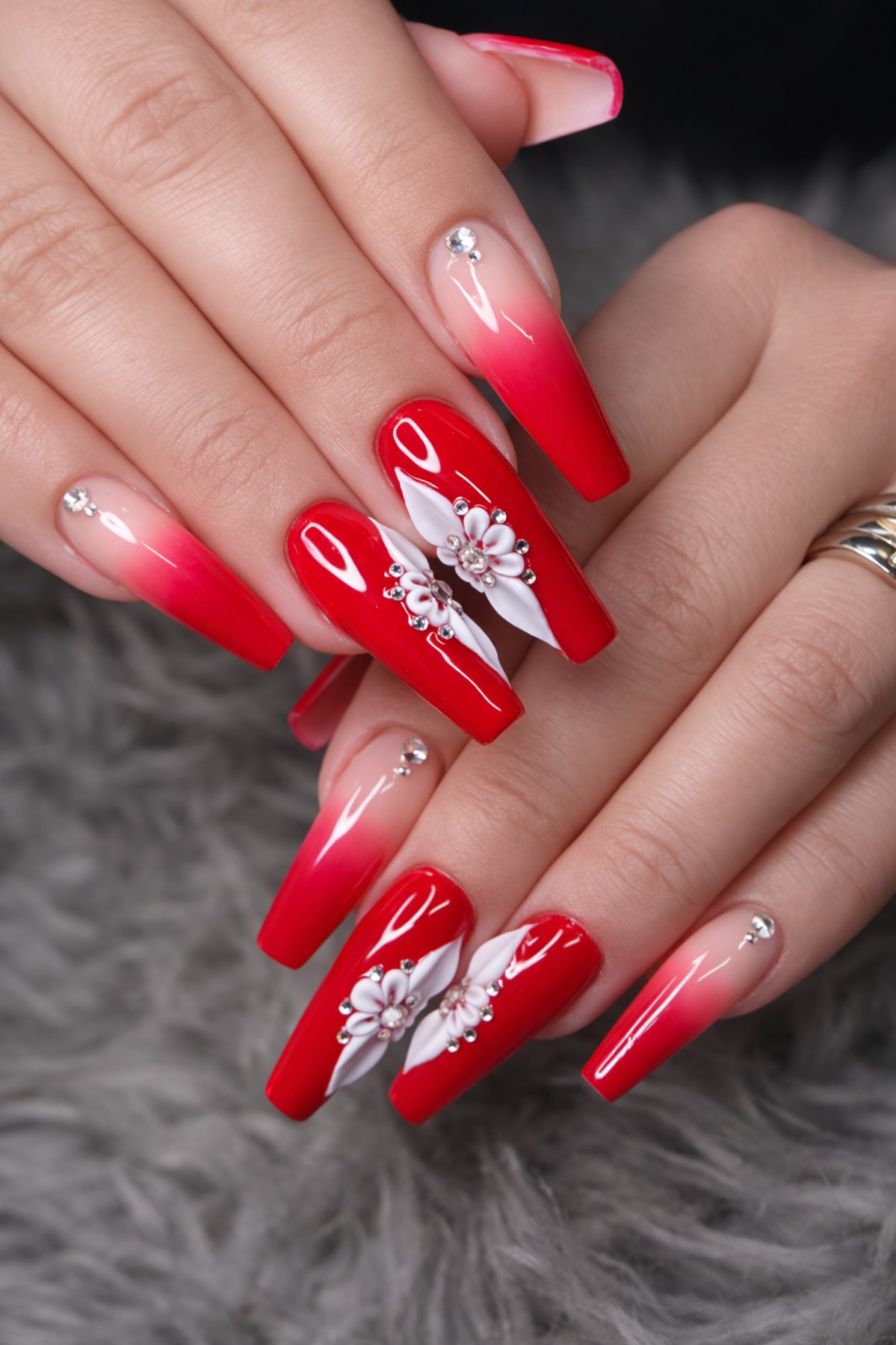 Red Floral at Nails Theory Beauty