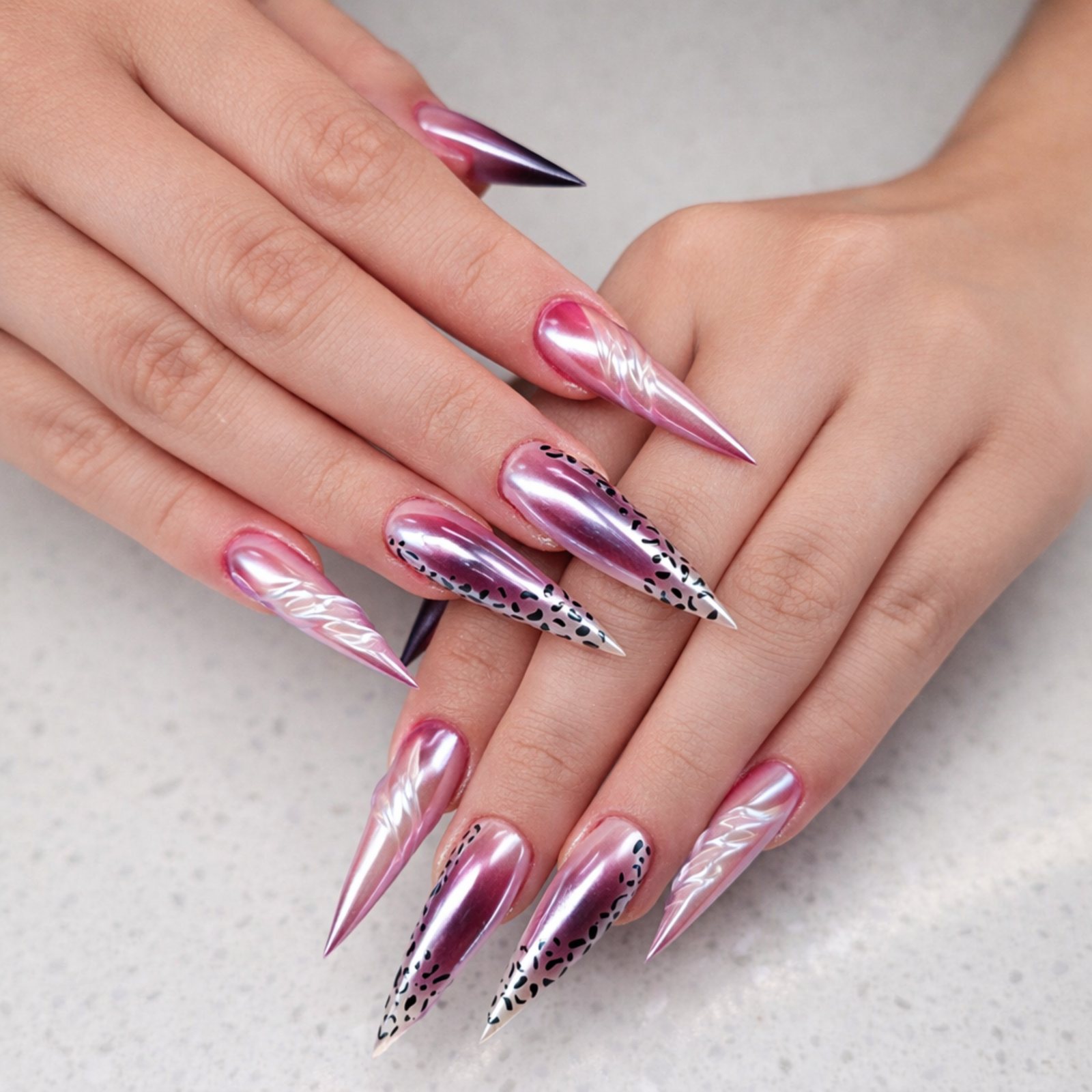 Rose Chrome Catwalk at Nails Theory Beauty